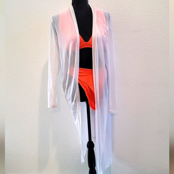 White Swimsuit Cover Up - Picture 5 of 14